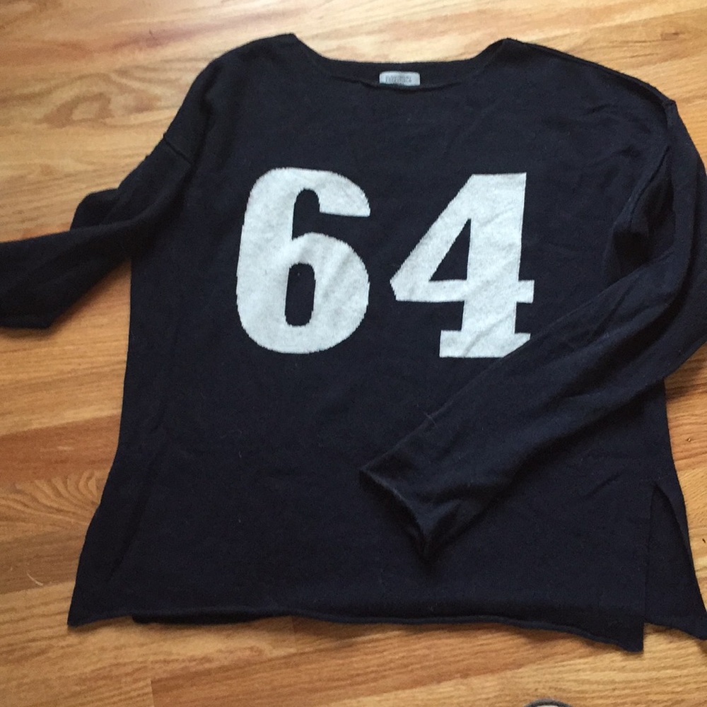 Fun navy wool sweater